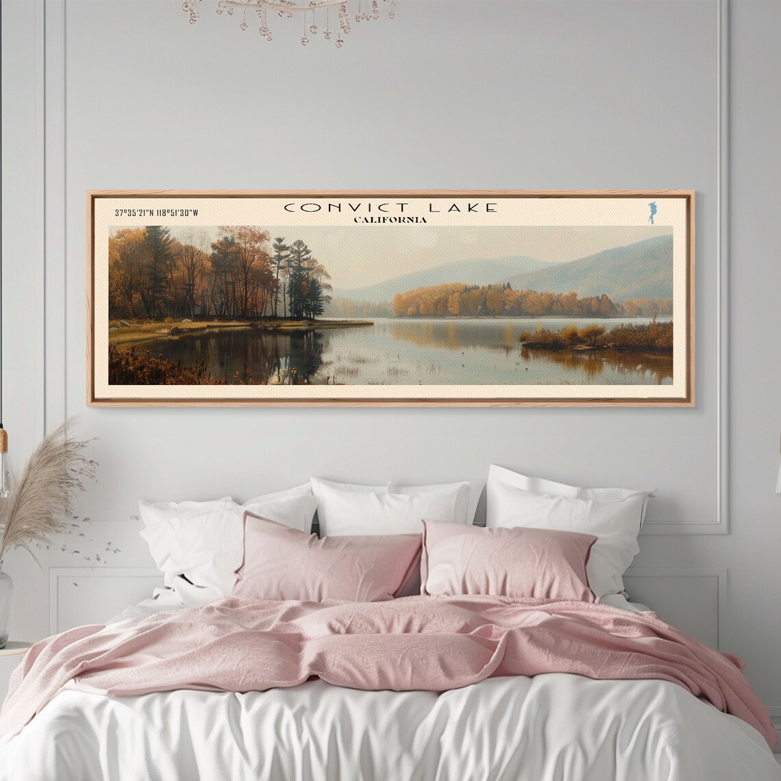Convict Lake California Golden Aspen Autumn Reflection Travel Poster - Image 5