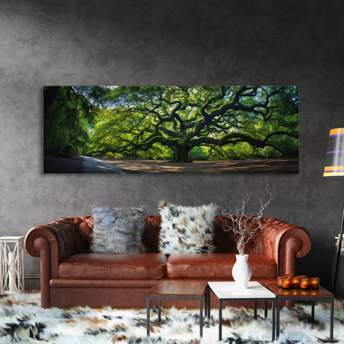 Photographic Panoramic Of The Angel Oak In Charleston Sc Sunset Photography National Park Art Framed Print Landscape Photography - Image 3