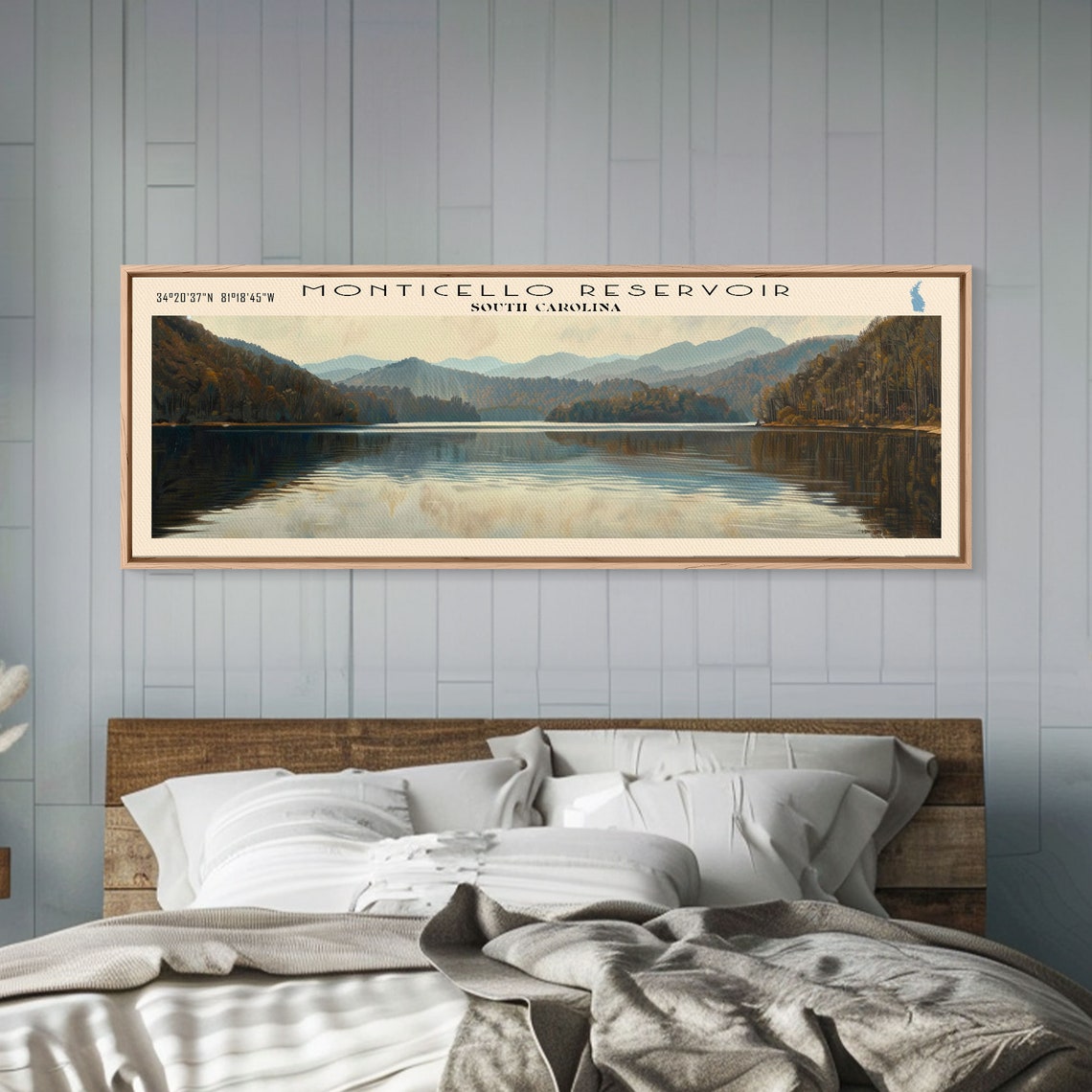 Monticello Reservoir South Carolina Autumn Hills Mirror Lake Poster - Image 4