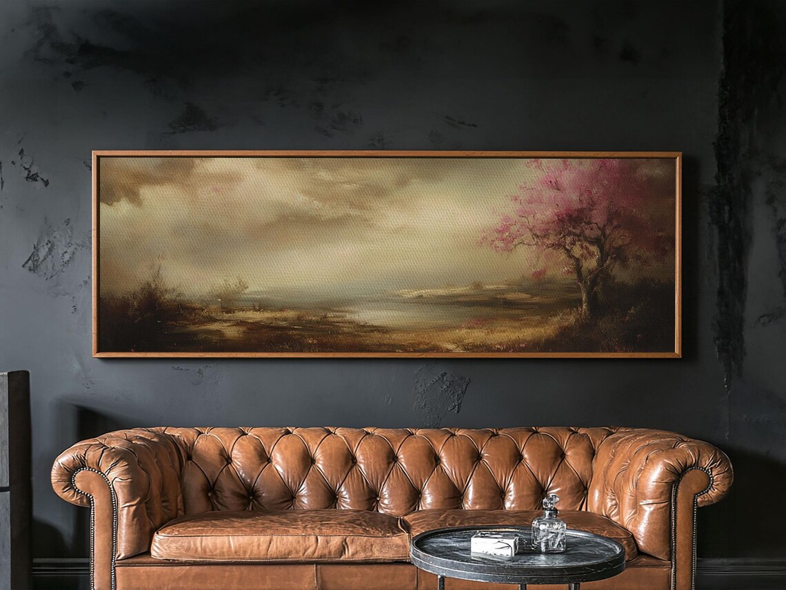 Moody Landscape Art Print, Muted Modern Decor