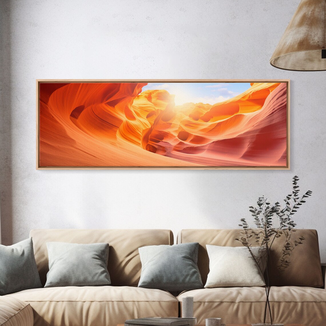 Antelope Canyon Arizona Sunset Landscape Art Print - Image 4