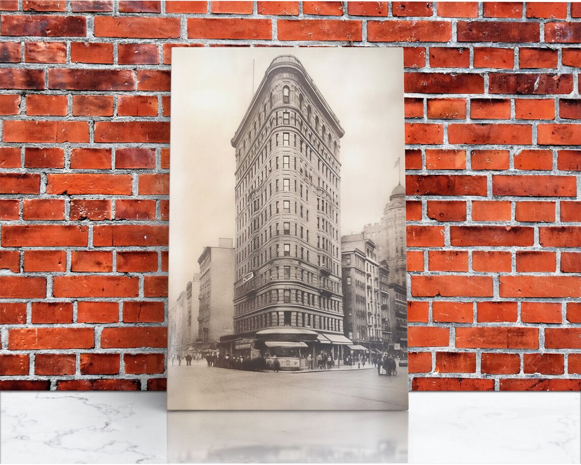 Flat Iron New York City Art Print, Charcoal Drawing - Image 3