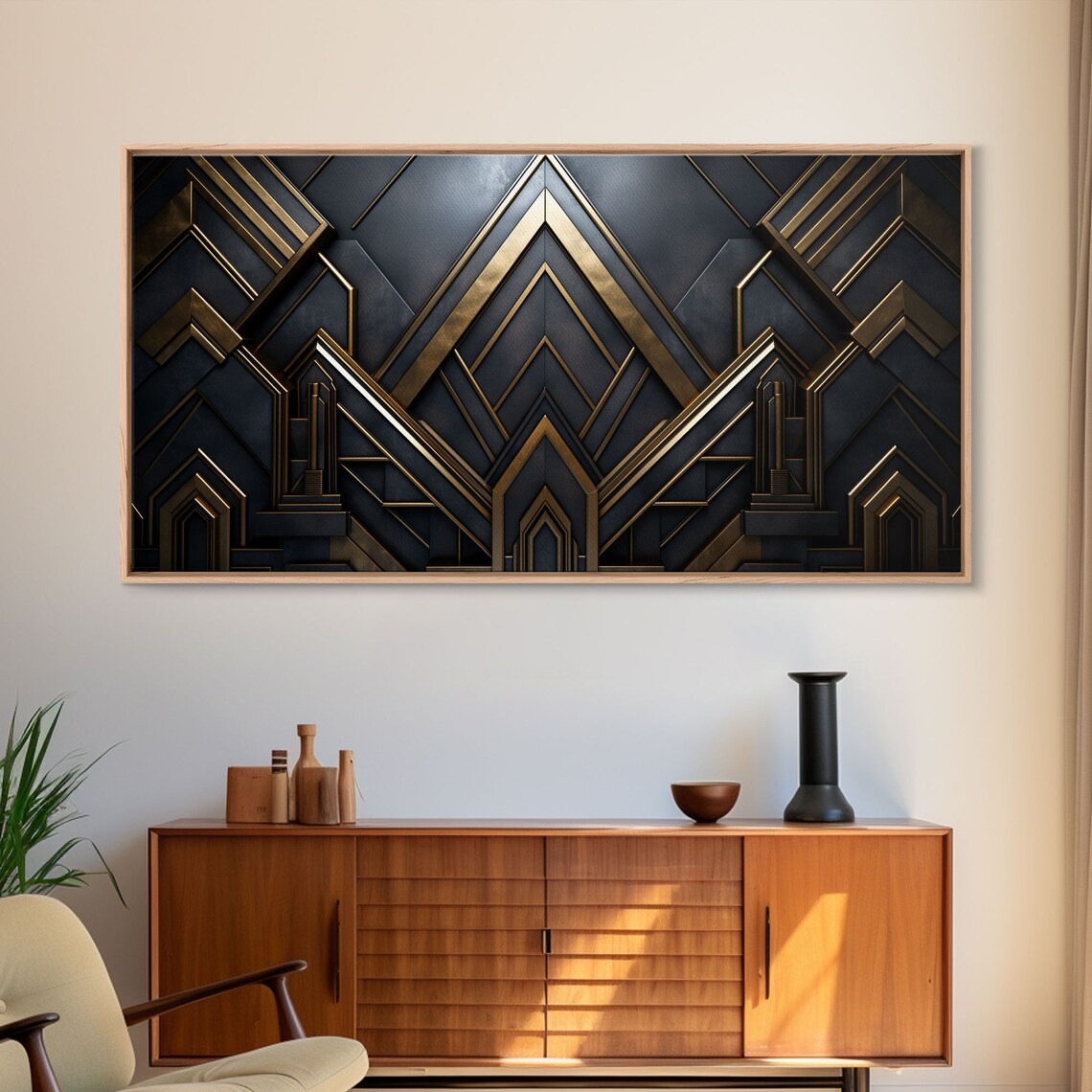 Black and Gold Art Deco Poster, 1920s Retro Style - Image 6