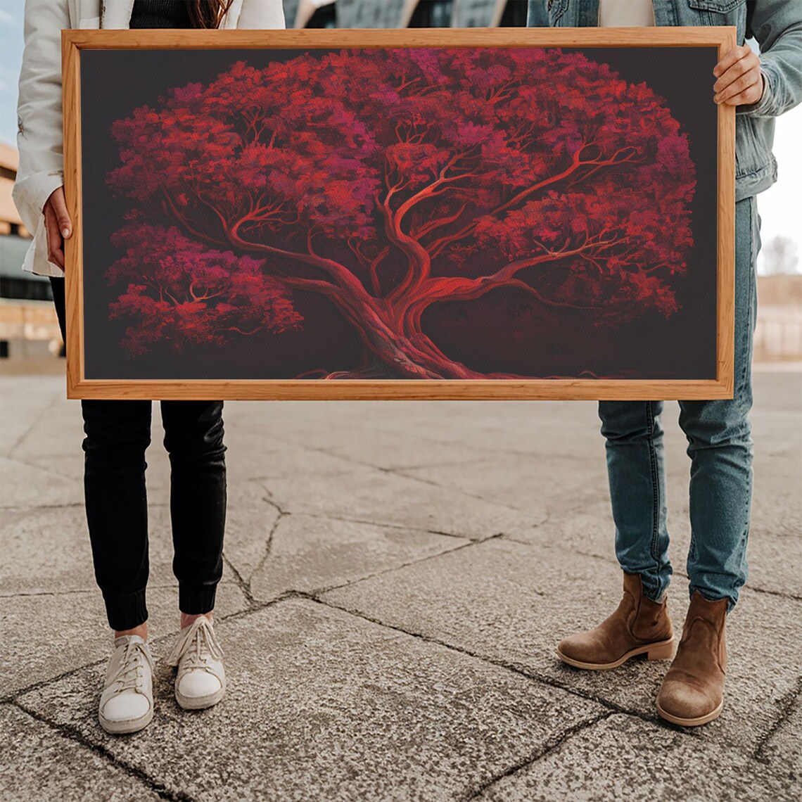 Blood Red Tree Fantasy Horror Art Print - Image 4