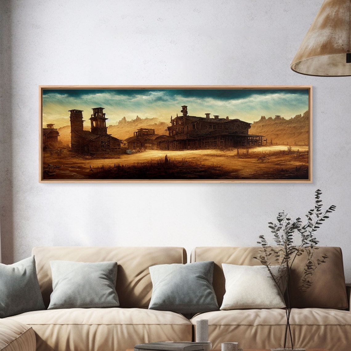 Abandoned Wild West Mining Town Extra Large Wall Art Framed Panoramic Print Framed Wall Art - Image 4