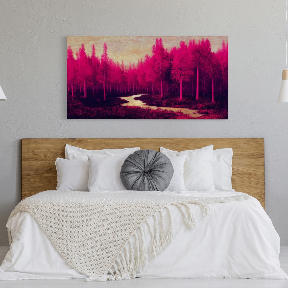 Fuchsia Forest Surreal Abstract Art Print - Image 5