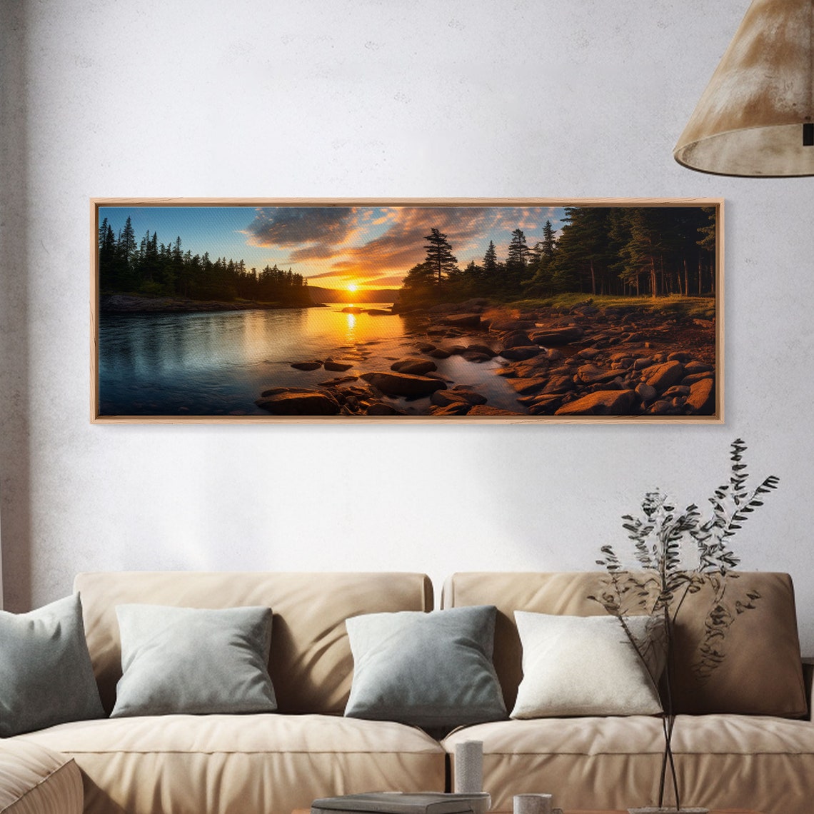 Acadia National Park Maine Sunset Rocky Coast Water Reflection Print - Image 4