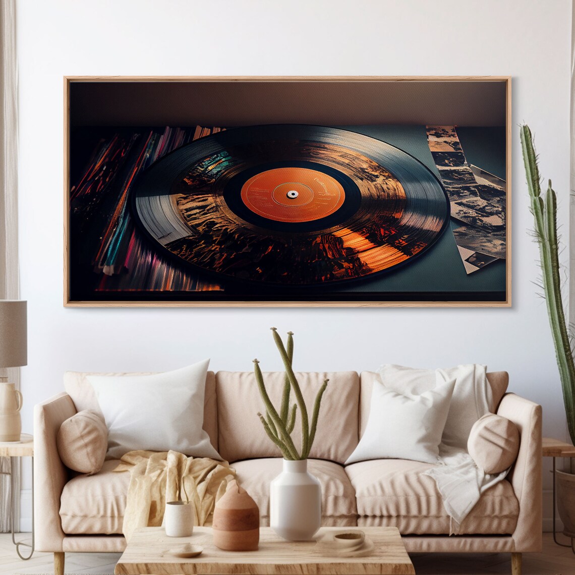Vinyl Record Abstract Mountains Wall Art Print - Image 3