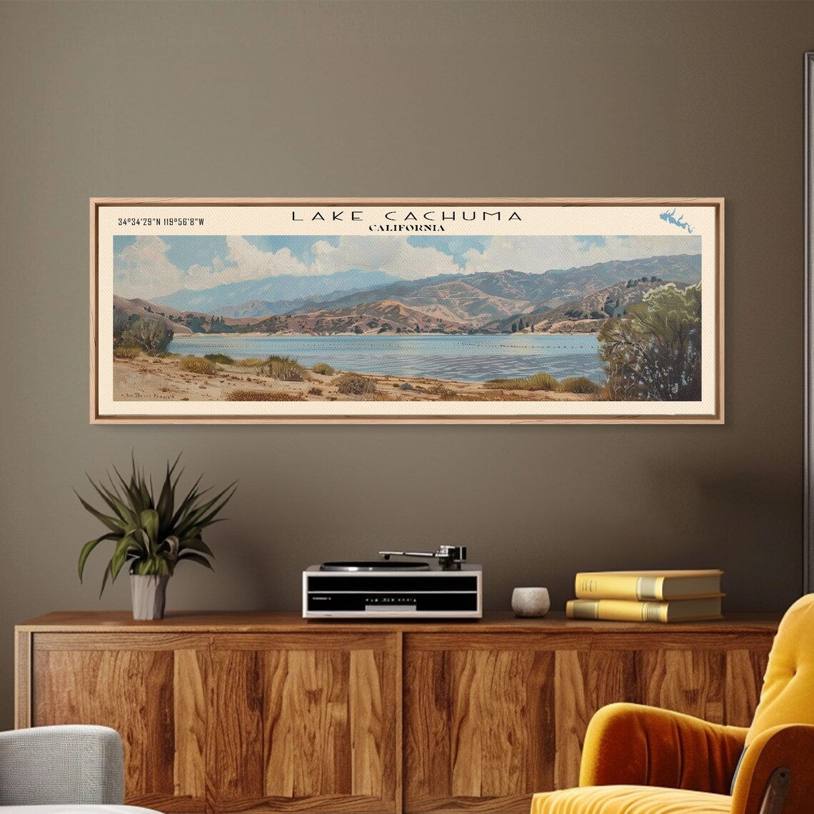 Lake Cachuma California Travel Poster, Lake House Decor - Image 4