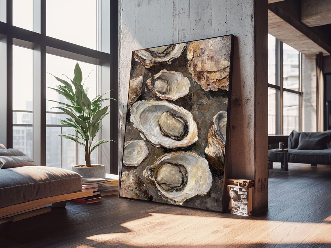 Oyster Shell Painting Print, Kitsch Kitchen Decor - Image 2