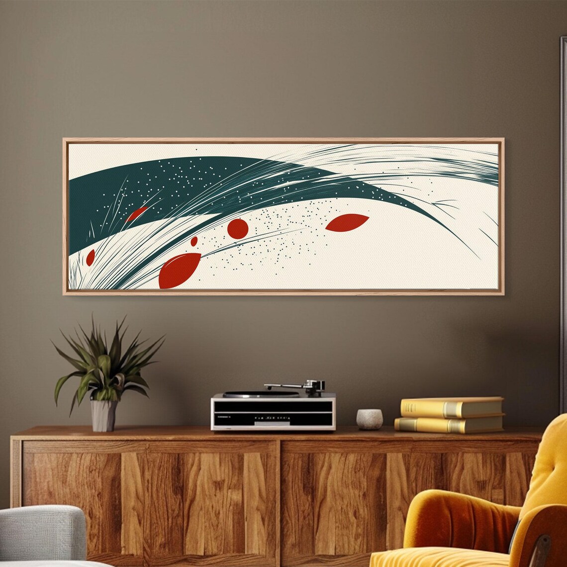 Abstract Reed Grass, Mid-Century Modern Art Print - Image 6