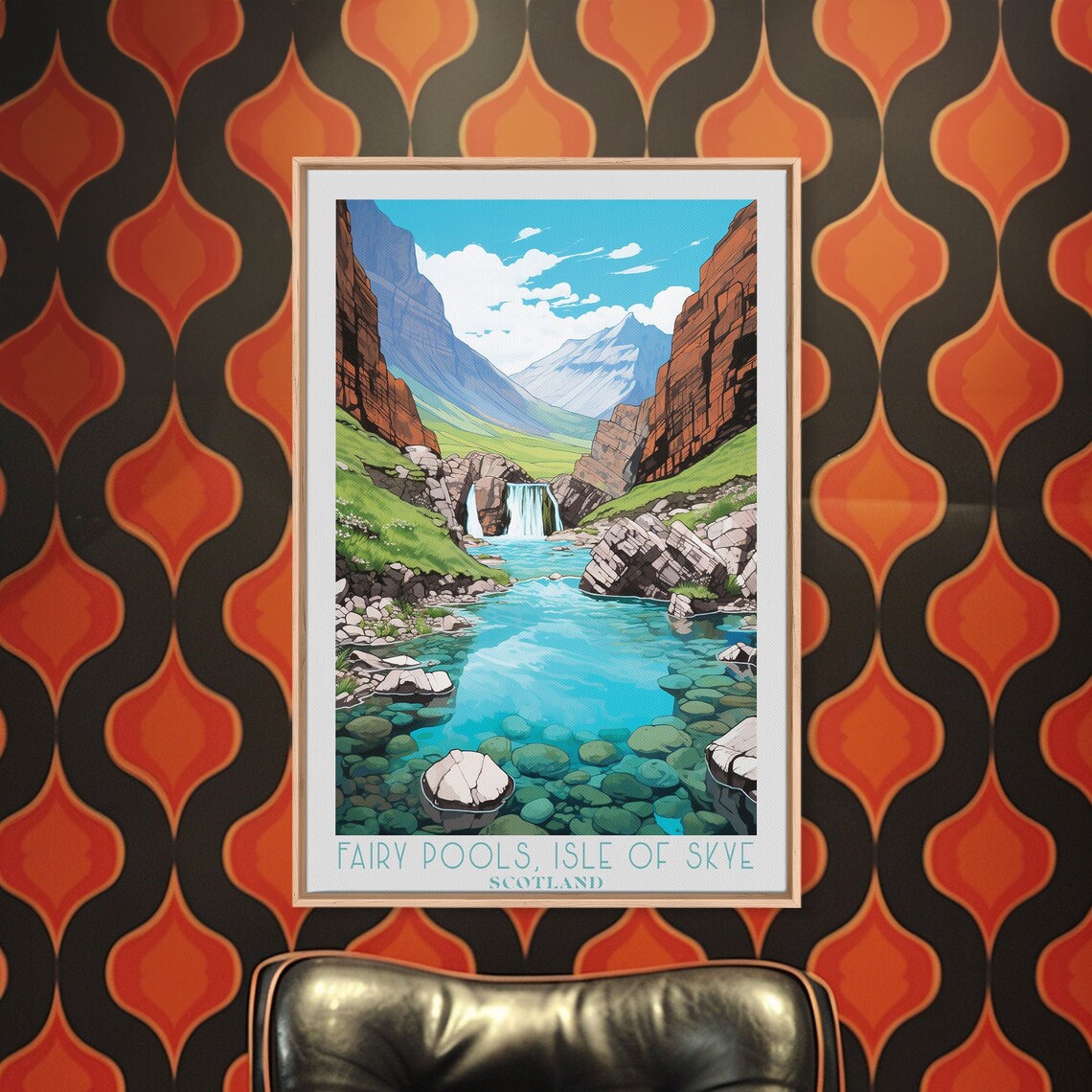 Fairy Pools Isle of Skye Scotland Turquoise Pool Waterfall Cliffs Travel Poster - Image 5