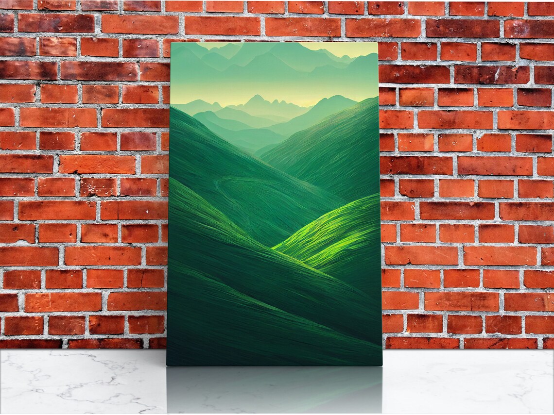 Ireland Rolling Hills Landscape, Emerald Green Art Print - Image 4