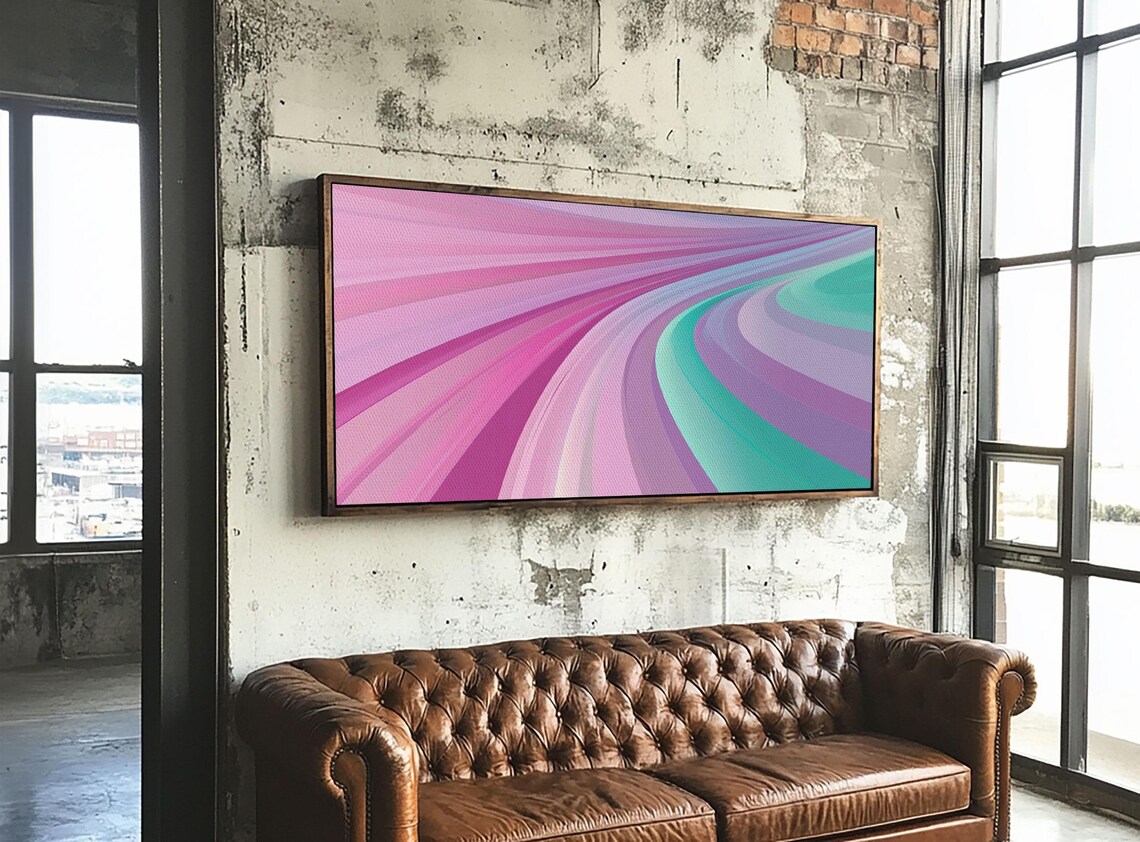 Mid Century Modern Pastel Colors Wall Art Print - Image 2