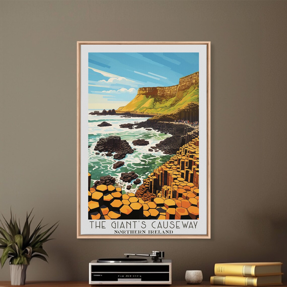 Giants Causeway Northern Ireland Basalt Columns Coast Travel Poster - Image 3