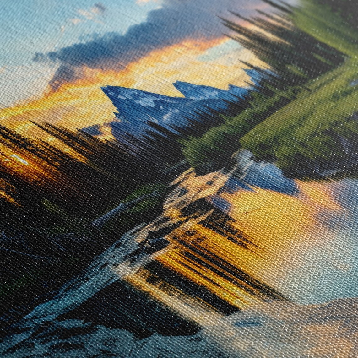 Banff National Park Sunset Panorama Art Print - Image 2