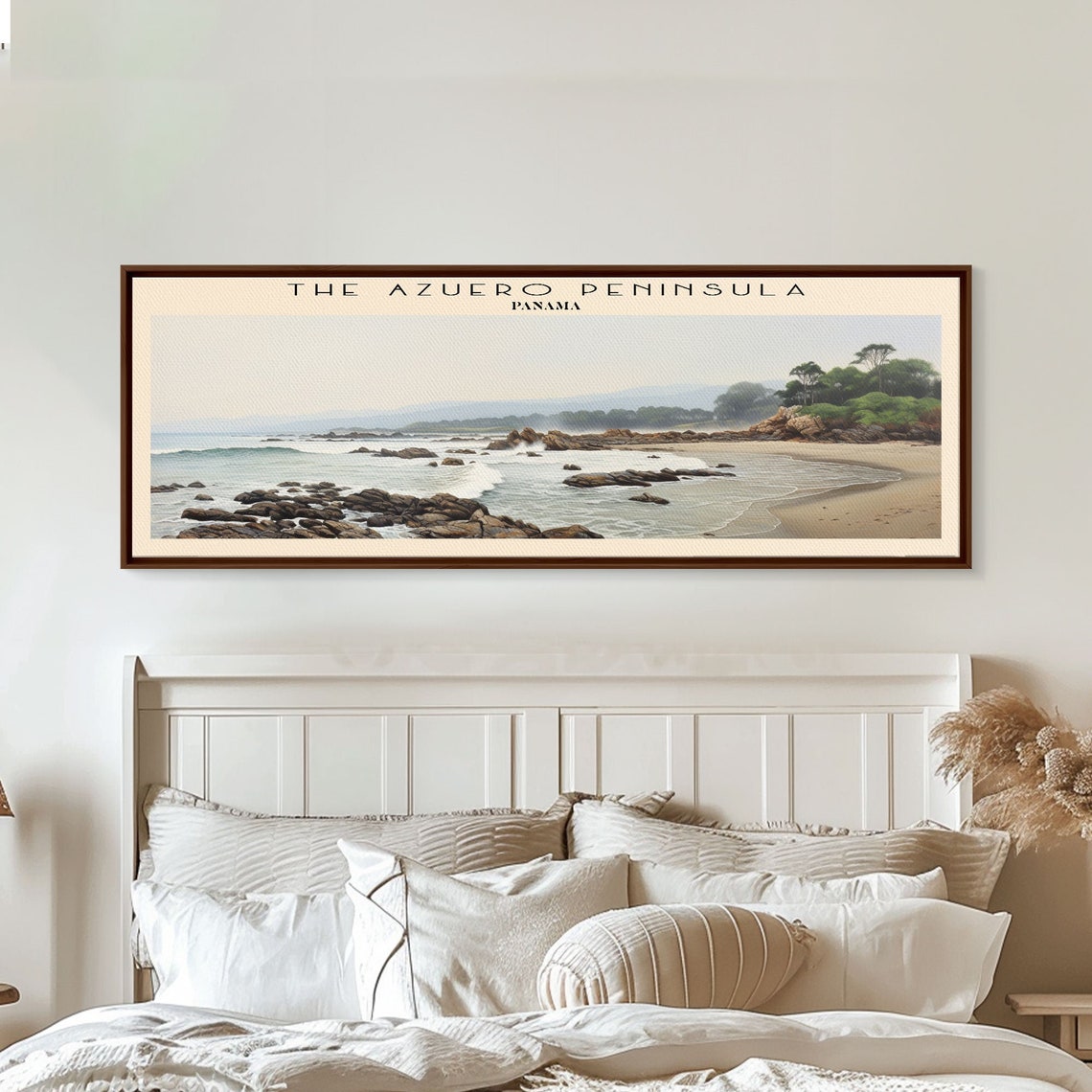 Azuero Peninsula Panama Rocky Beach Coastal Waves Panoramic Poster - Image 3