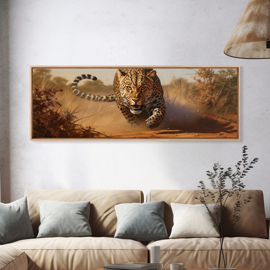 Panoramic Cheetah Art Print, Wildlife Wall Decor - Image 4
