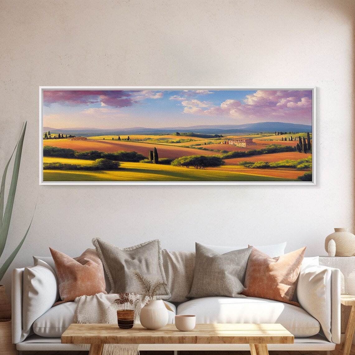 Italian Villa and Countryside Panoramic Art Print - Image 5