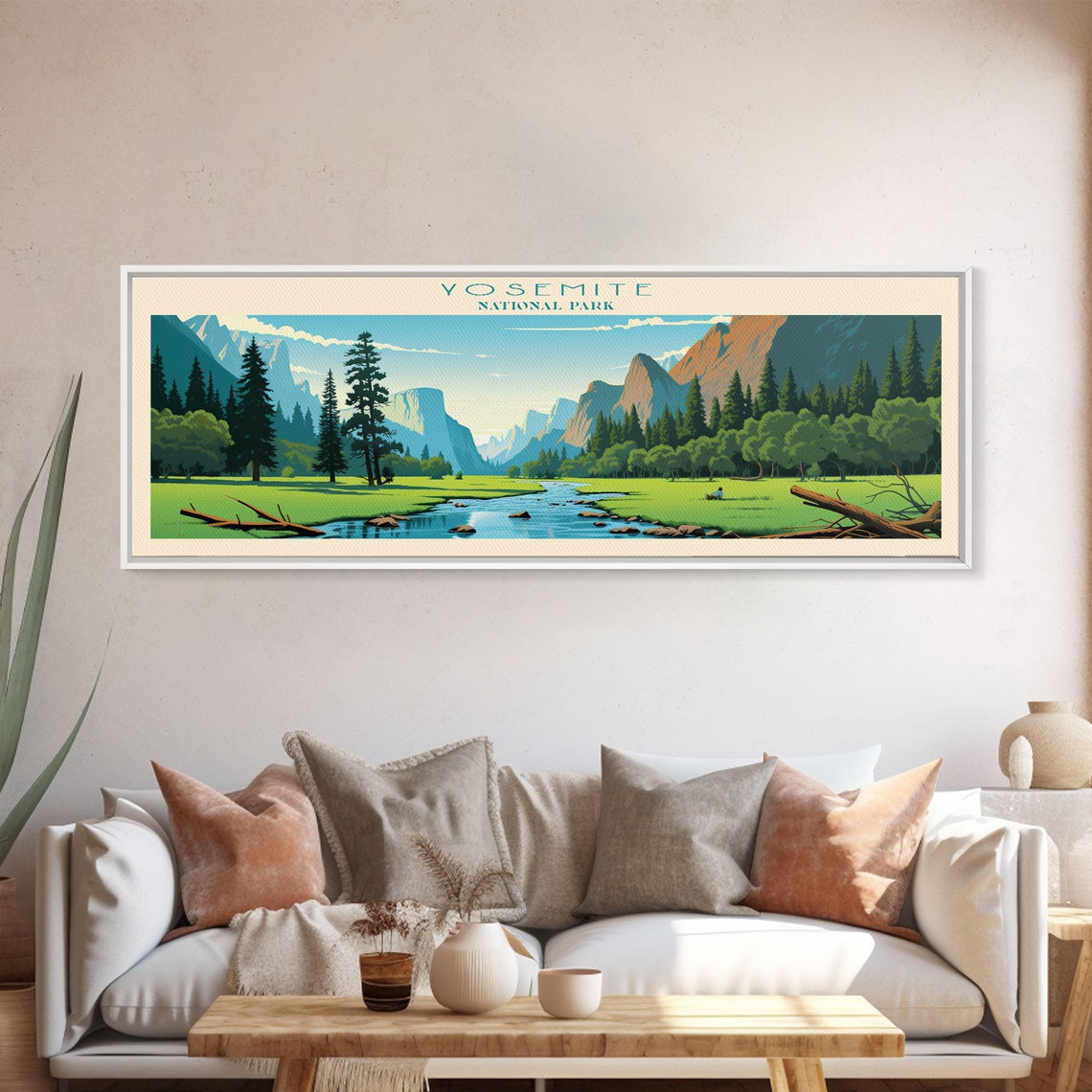 Yosemite National Park California Valley River Cliffs Travel Poster - Image 4