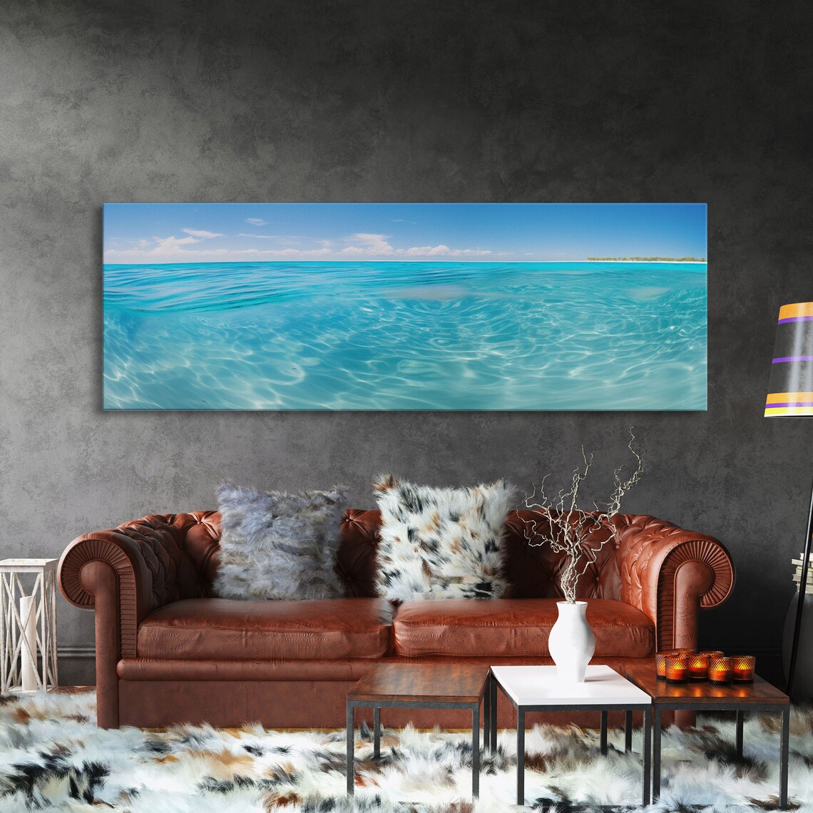 Turks and Caicos Beach Panoramic Landscape Art Print