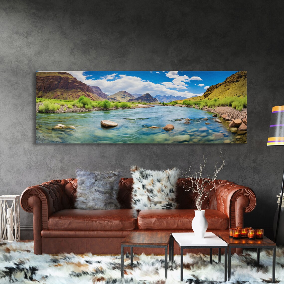 Colorado River Panoramic Landscape Art Print - Image 3