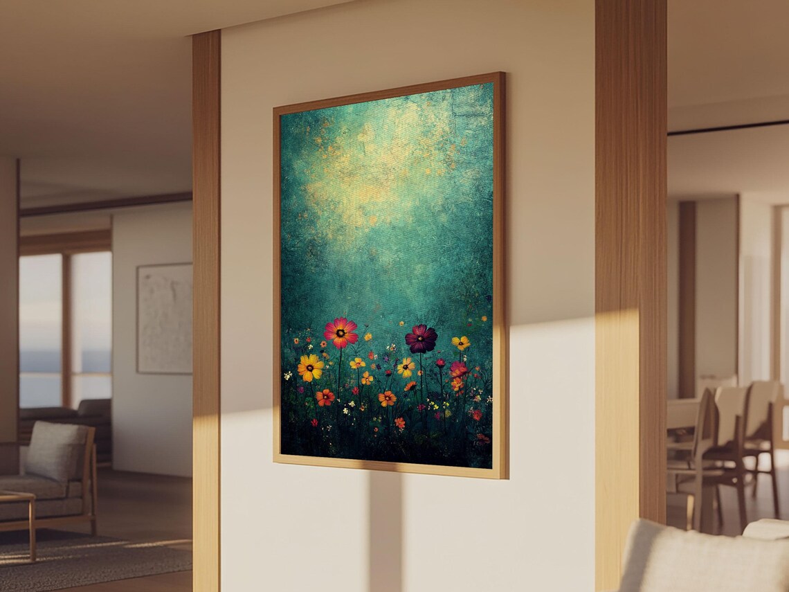 Wildflower Boho Minimalist Wall Art Print for Home Decor - Image 6