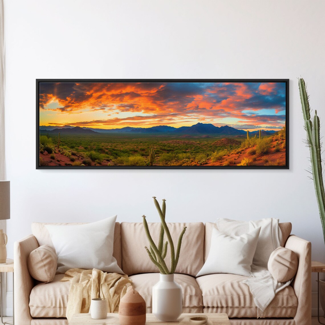 Saguaro National Park Panorama Landscape Art Print - Image 5