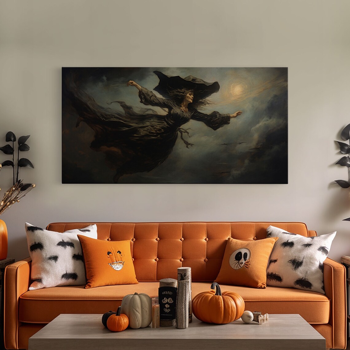 Witch Art Print, Gothic Victorian Halloween Decor - Image 4