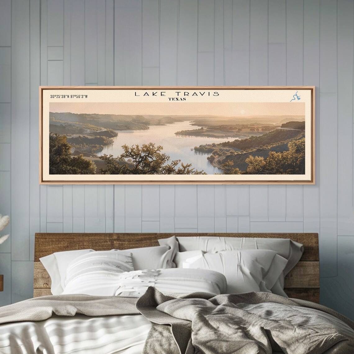 Lake Travis Texas Travel Poster, Lake House Decor - Image 4