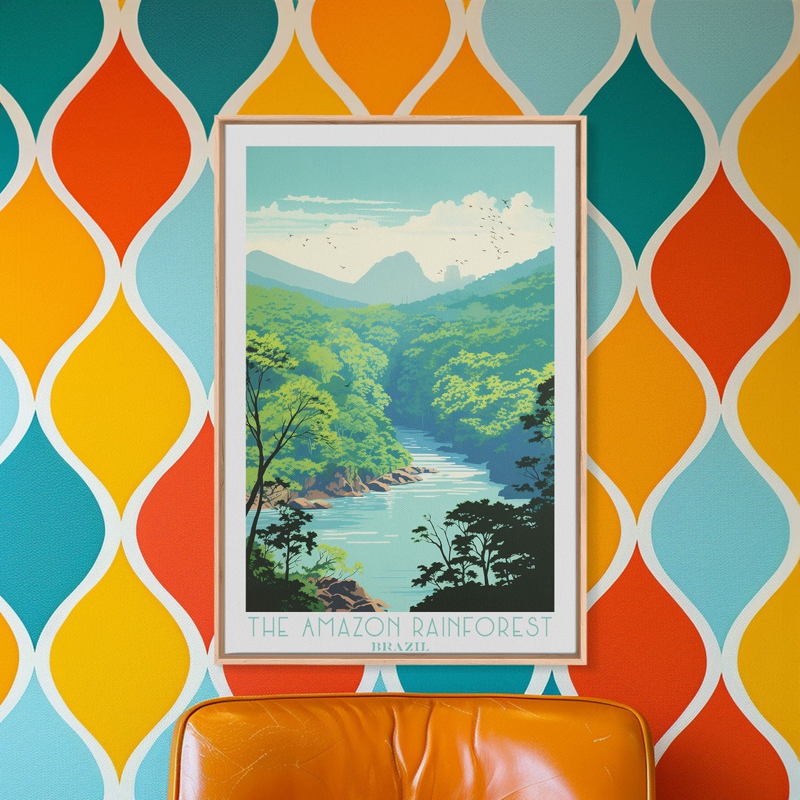 The Amazon Rainforest Brazil Lush River Jungle Canopy View Poster - Image 4