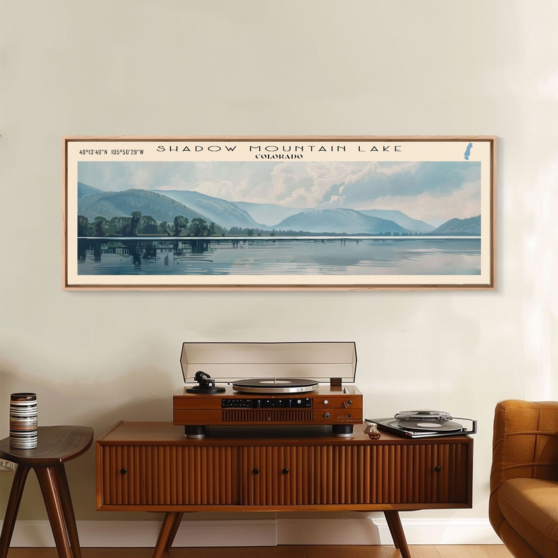 Shadow Mountain Lake Colorado Mirrored Peaks Wide Calm Travel Poster - Image 4