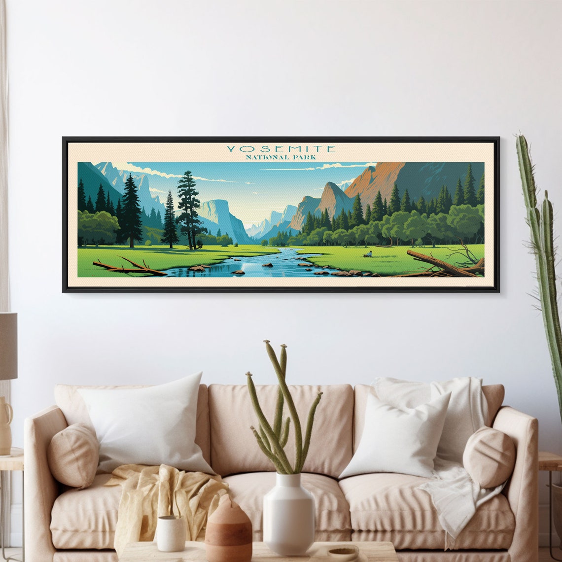 Yosemite National Park California Valley River Cliffs Travel Poster - Image 5