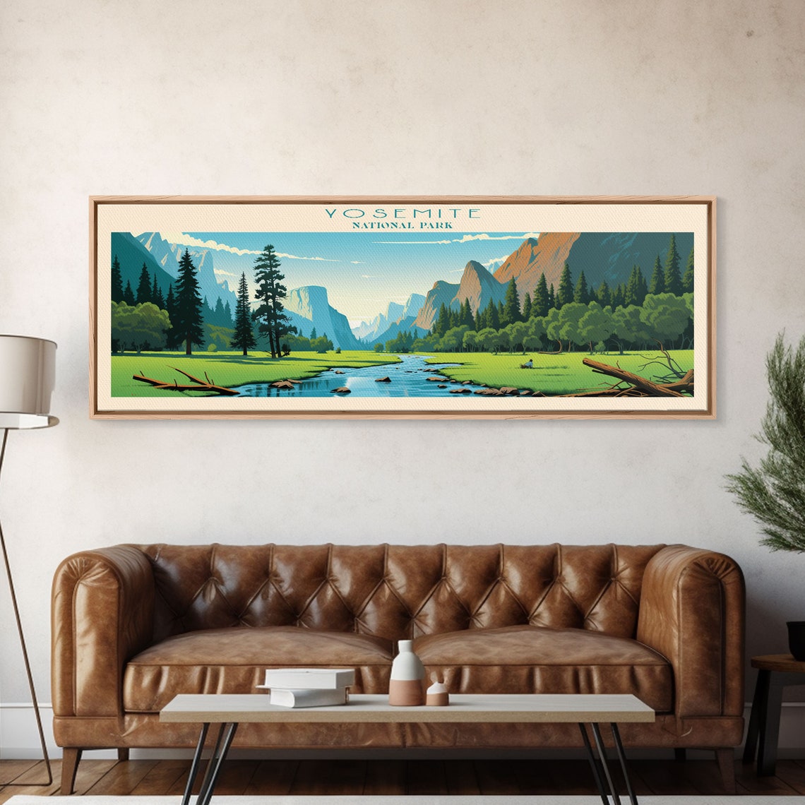Yosemite National Park California Valley River Cliffs Travel Poster