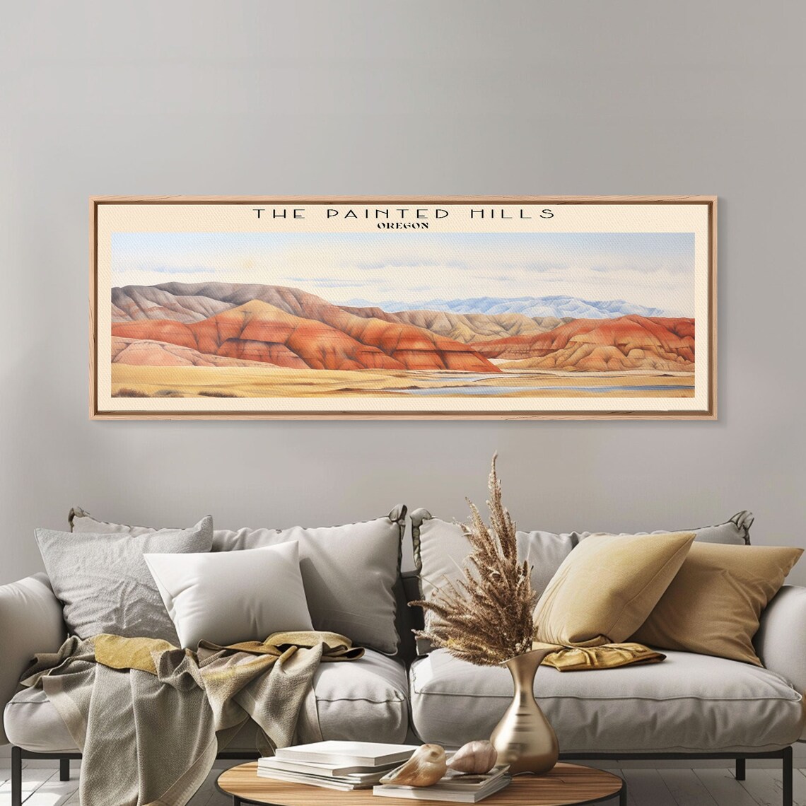 The Painted Hills Retro Travel Poster, Panoramic