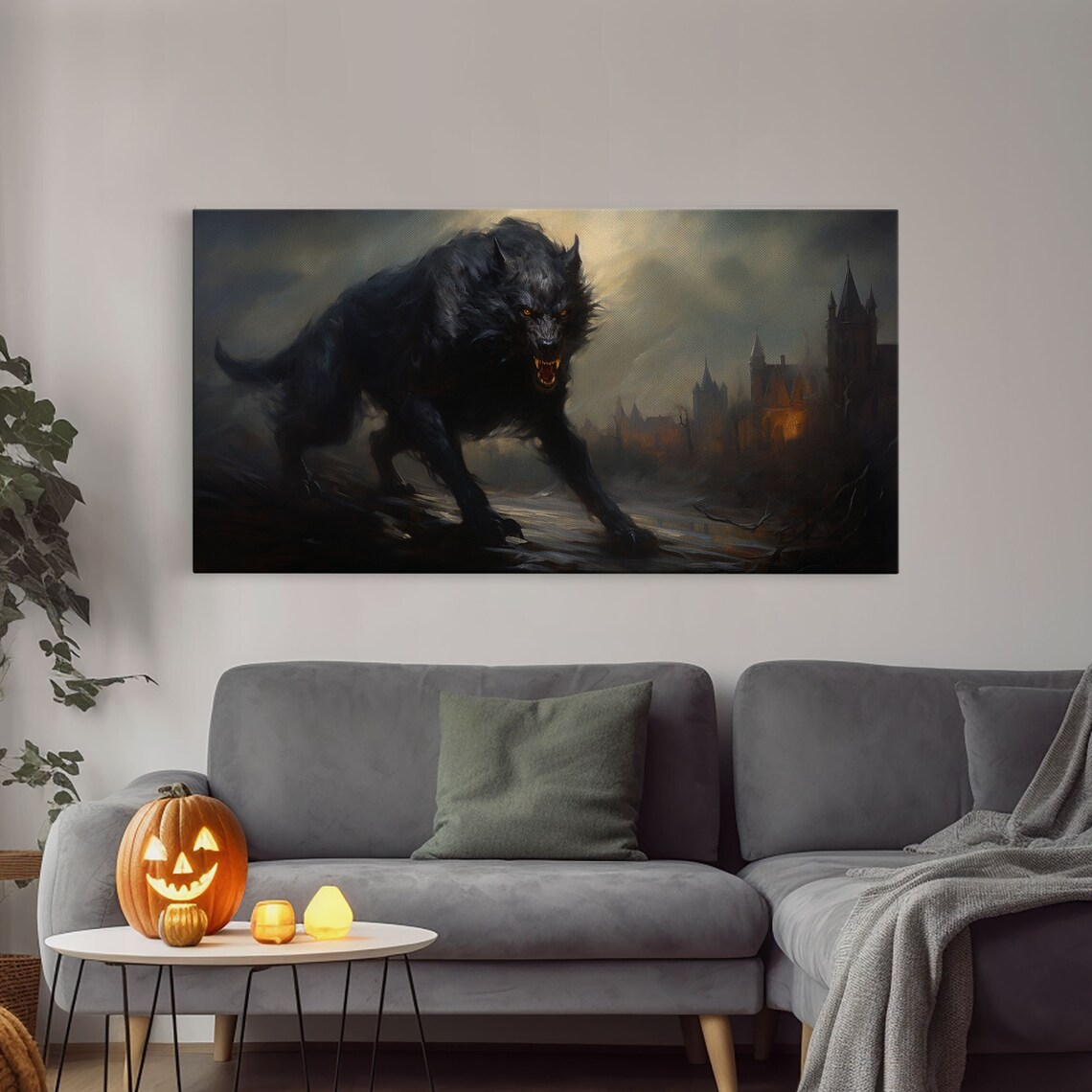Werewolf Halloween Victorian Dark Academia Art Print - Image 3