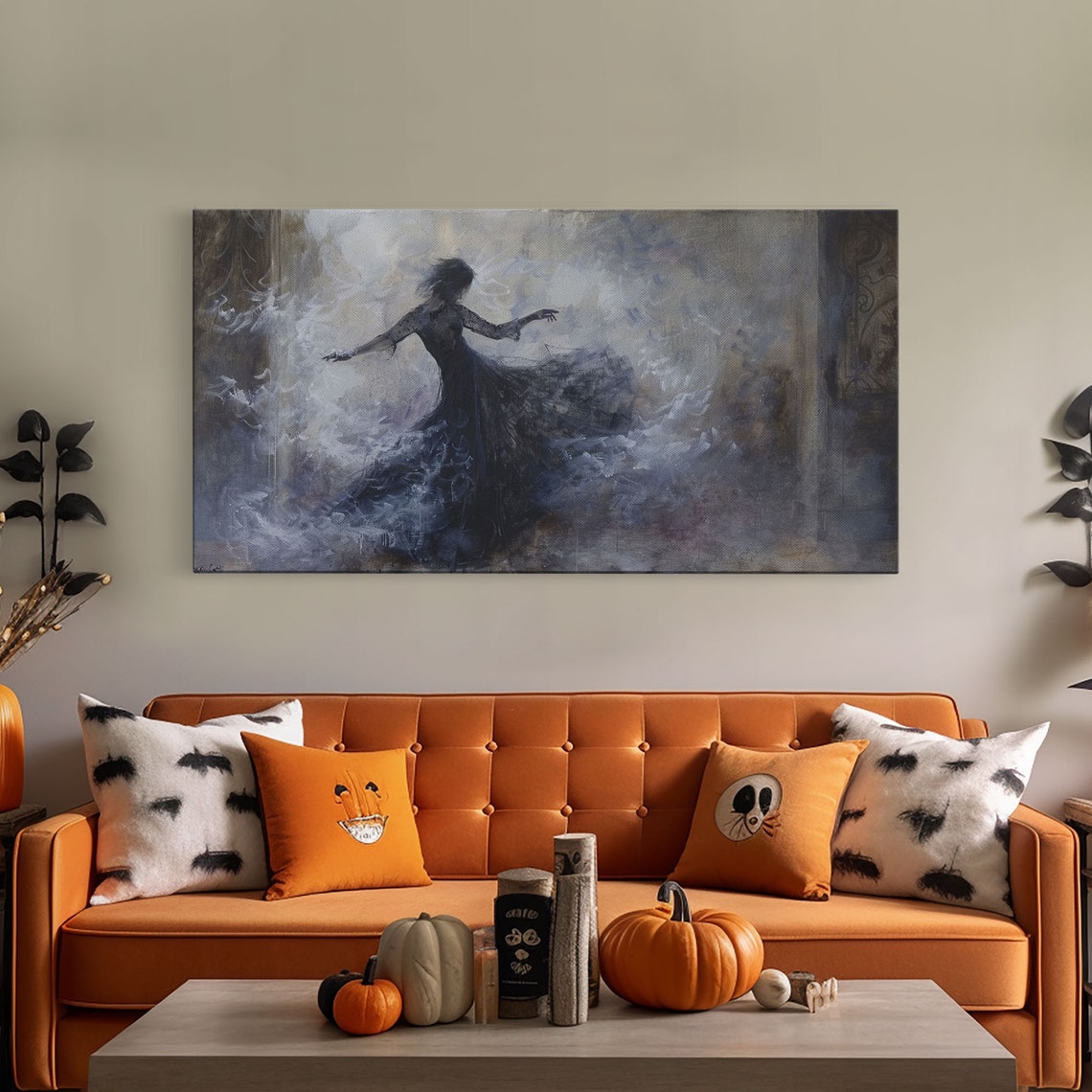 Dark Ballerina Dancing In Fog Macabre Dark Academia Halloween Print - Image 5