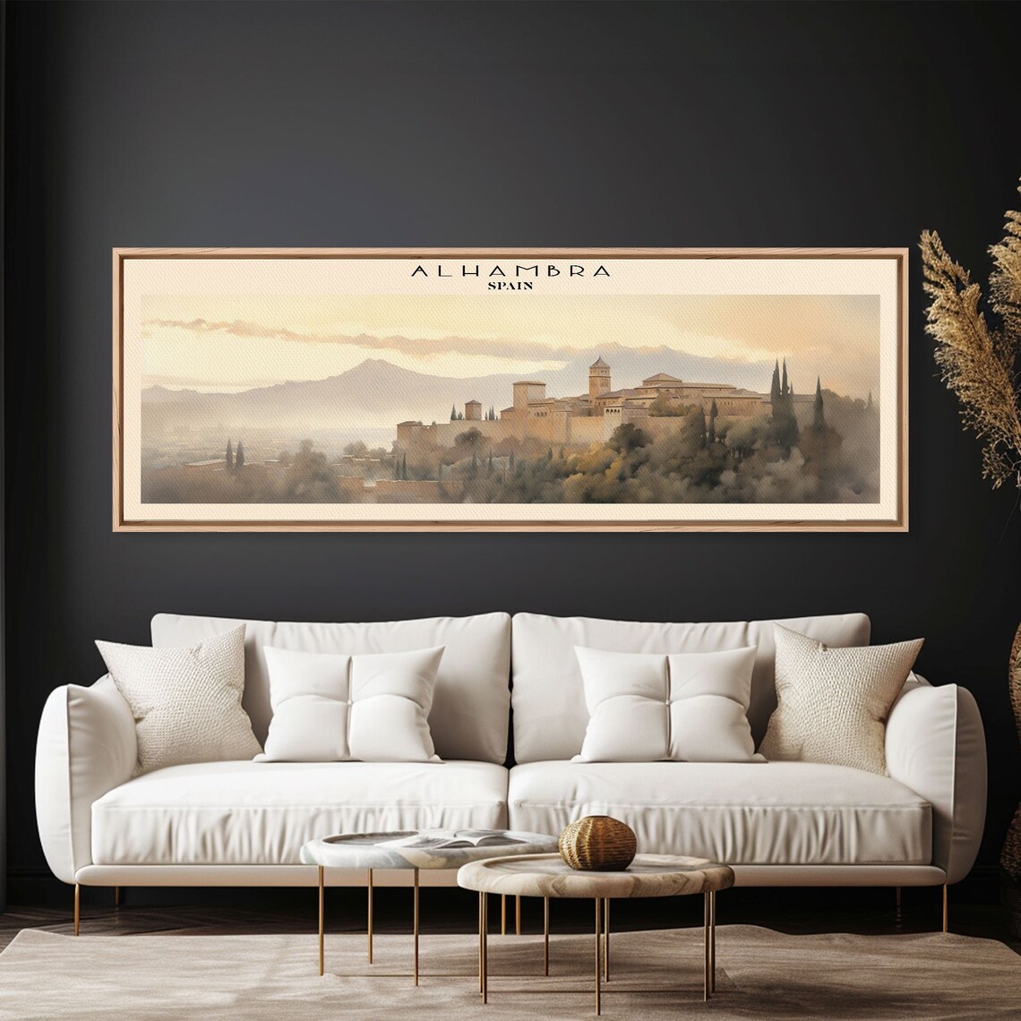 Alhambra Granada Spain Palace Hill Sunset Sierra Nevada Travel Poster - Image 4