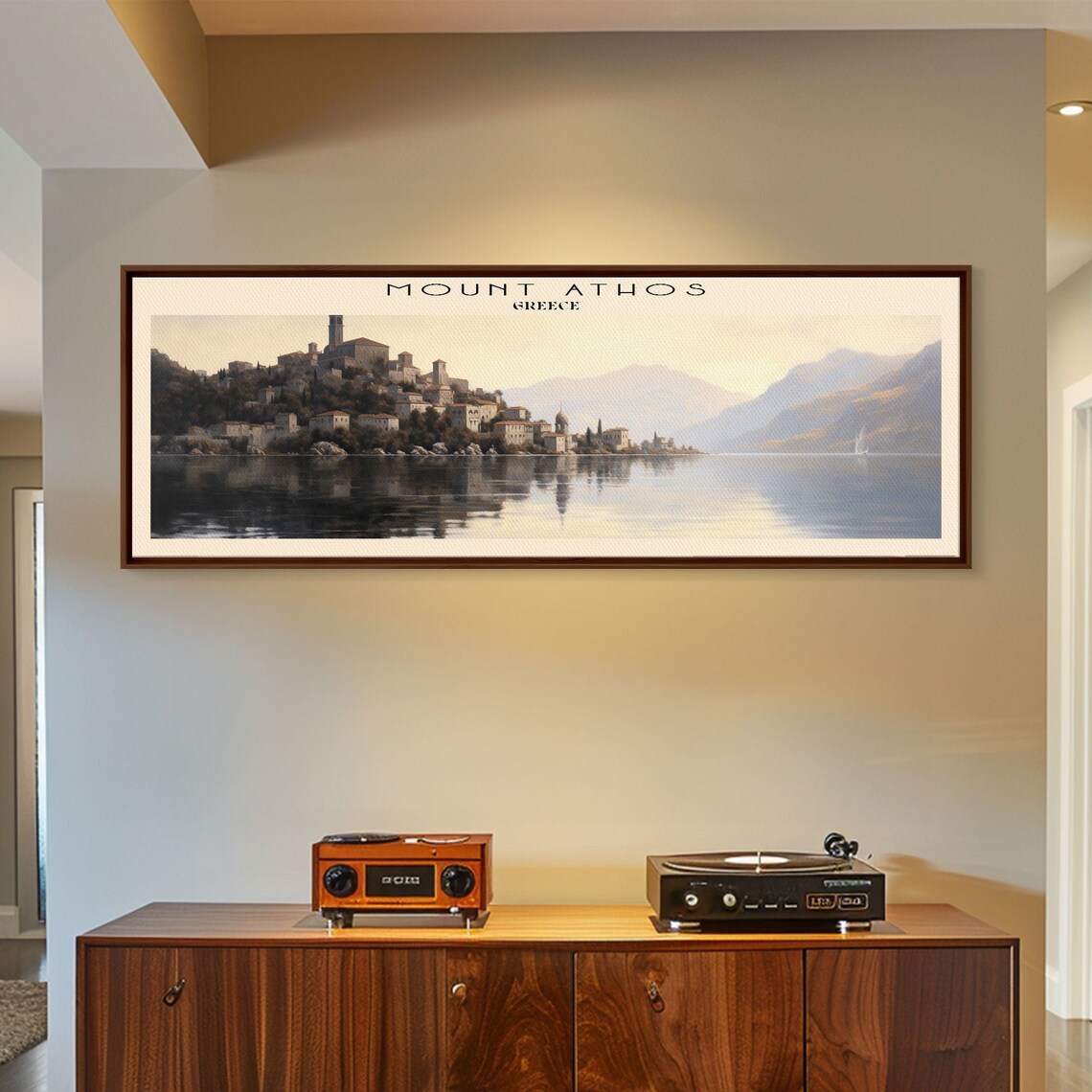 Mount Athos Panoramic Travel Poster, Greece Wall Art - Image 2