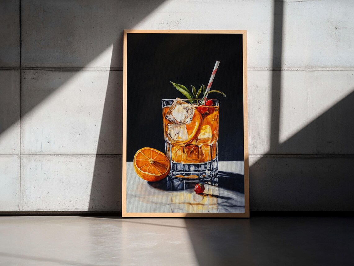 Whiskey Sour Watercolor Painting Print Cocktail Art Bar Decor Bar Cart Art Cocktail Wall Art Cocktail Painting Home Bar Decor - Image 5