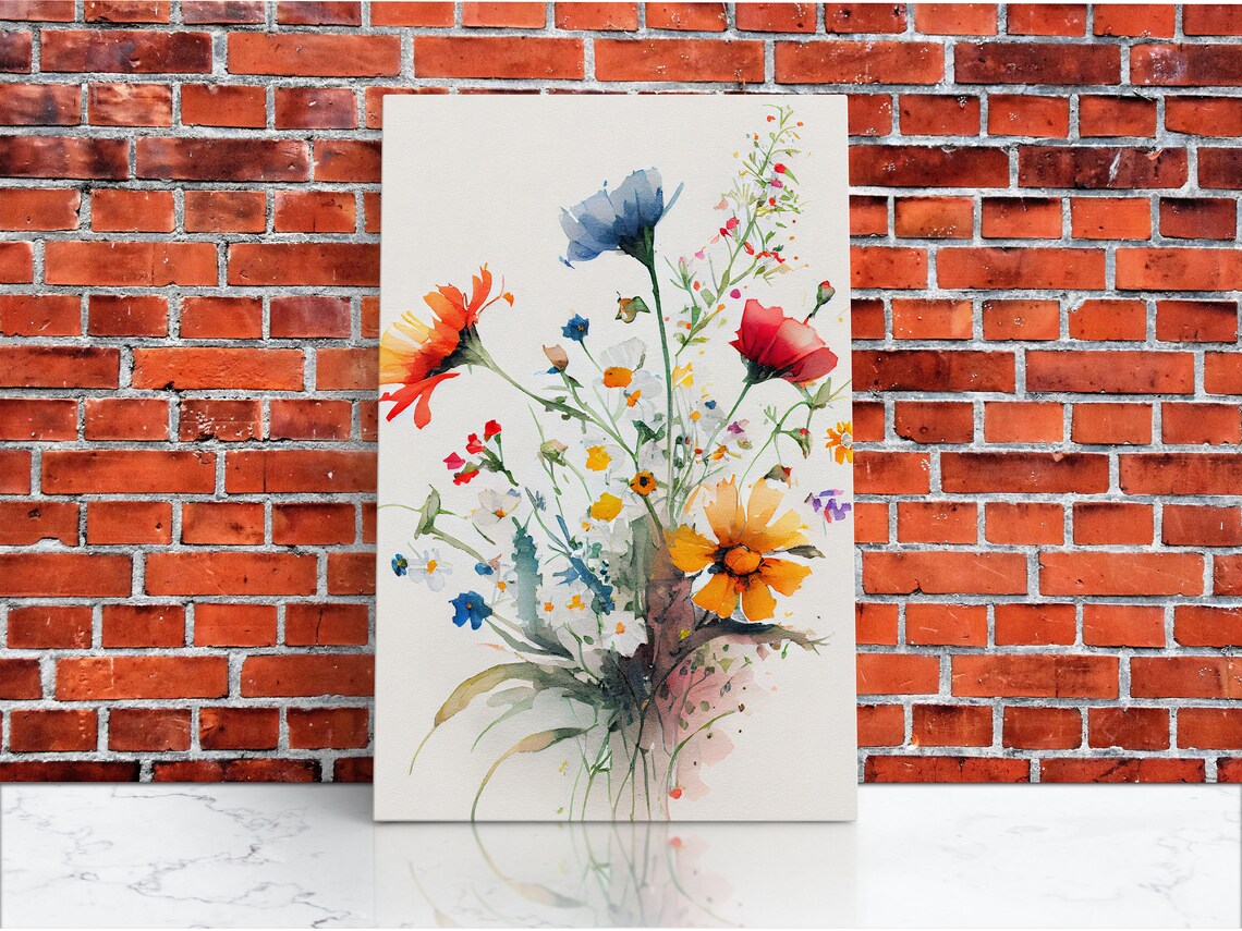 Colorful Wildflowers, Botanical Floral Art Print - Image 4