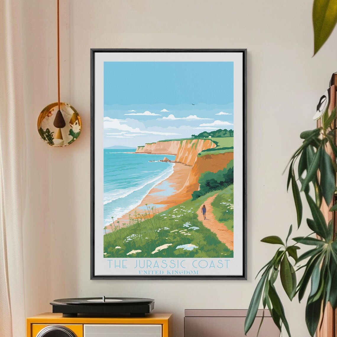 Jurassic Coast England Cliff Path Beach Walk Coastal Travel Poster - Image 4