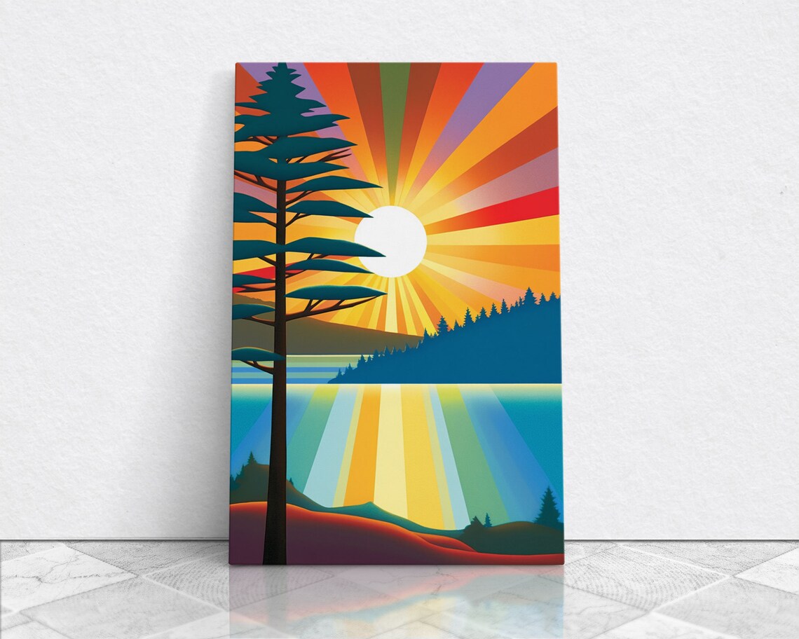 Pacific Northwest Pop Art, Scandinavian Minimalist Art Print