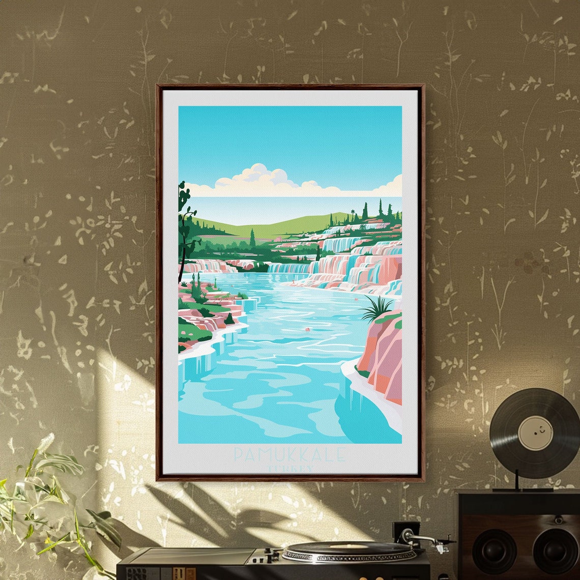 Pamukkale Turkey White Travertine Terraces Turquoise Pools Poster - Image 3