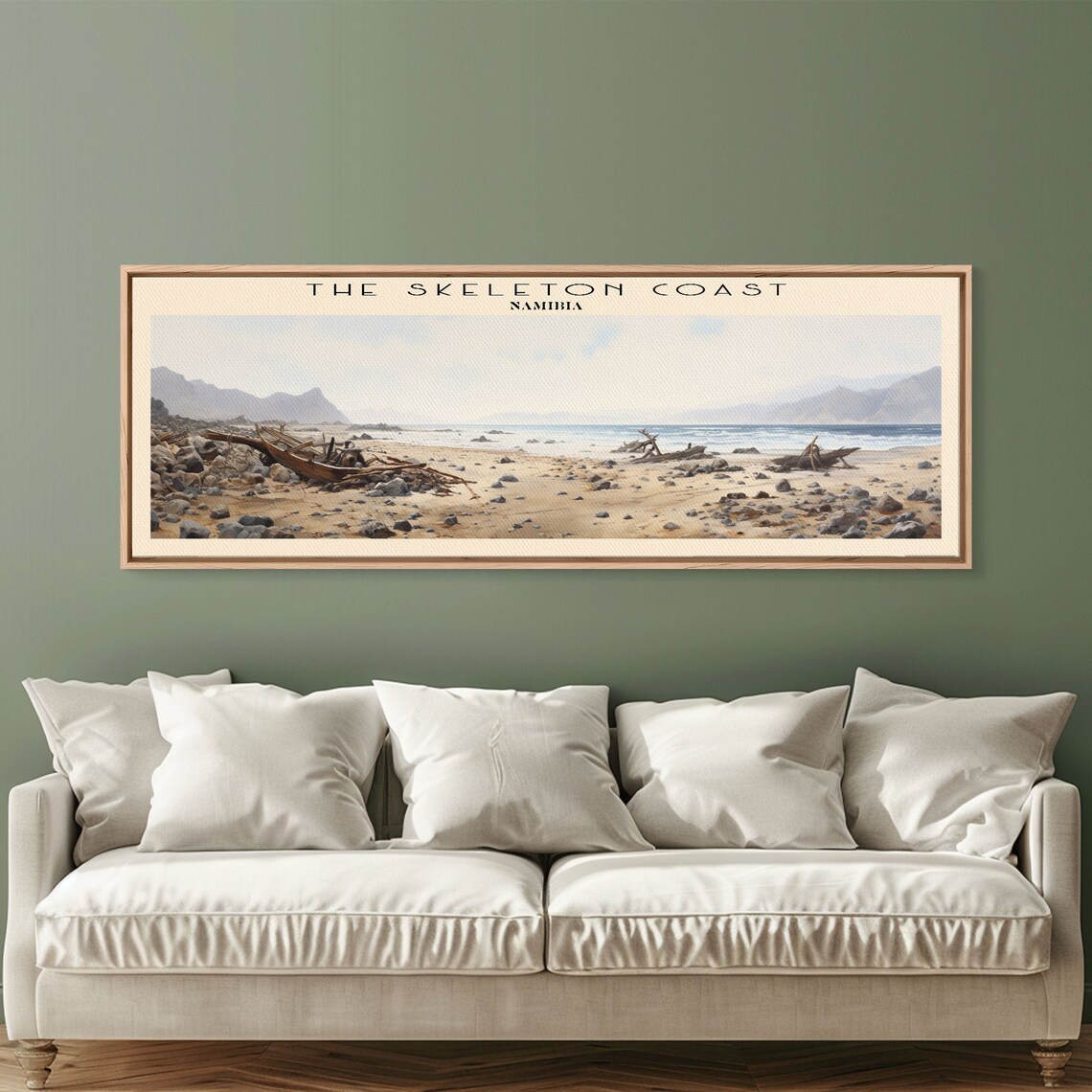 The Skeleton Coast Namibia Shipwreck Beach Driftwood Vintage Travel Poster - Image 3