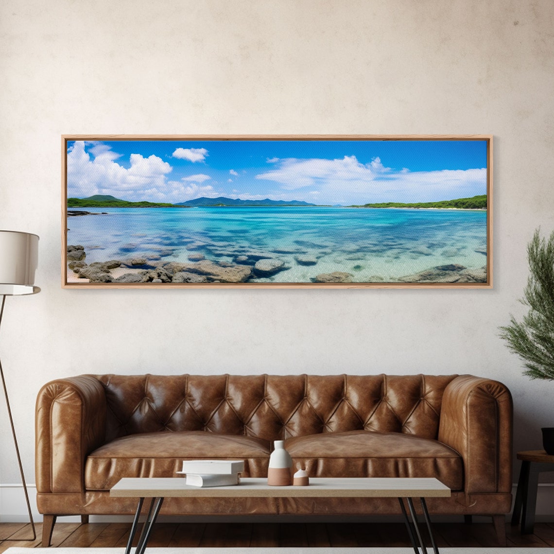 Ishigaki Okinawa Turquoise Shallow Coral Beach Panoramic Poster
