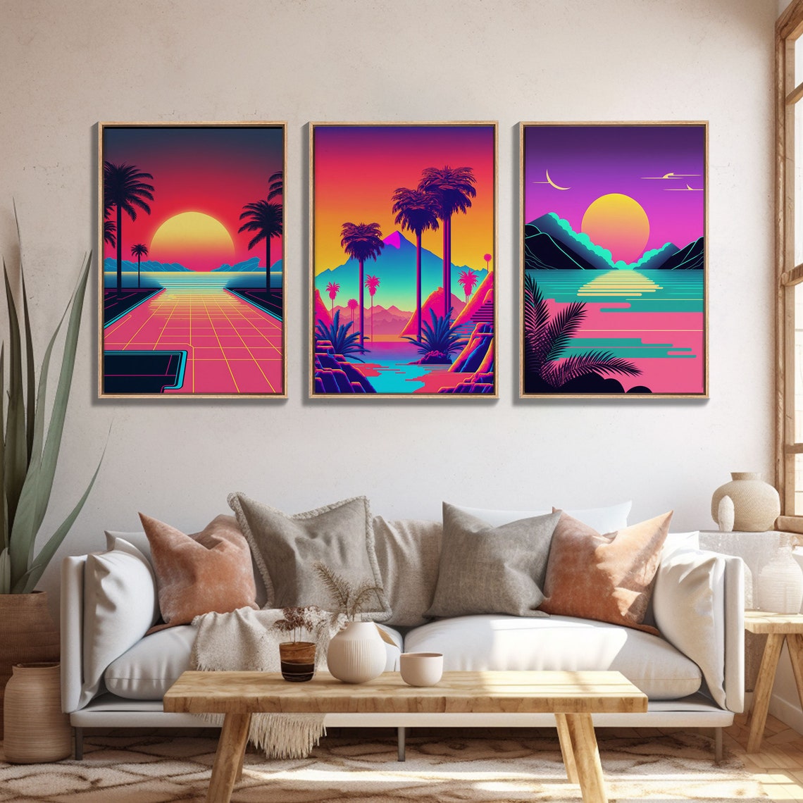 Retro 80s Style Synthwave Vaporwave Art - Image 6
