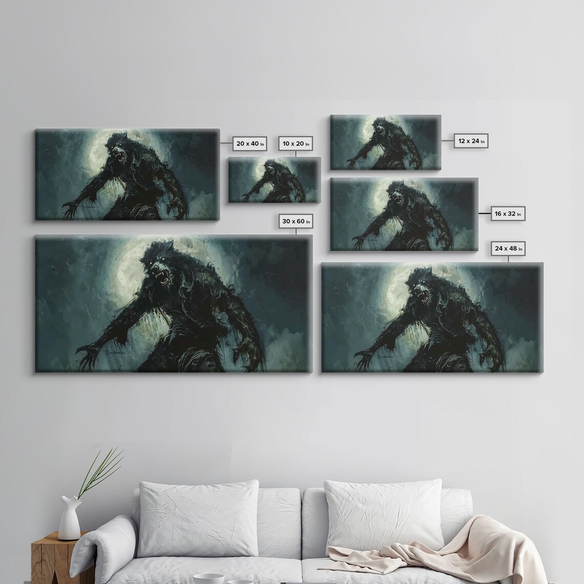 There Werewolf, Dark Academia Victorian Art Print - Image 2
