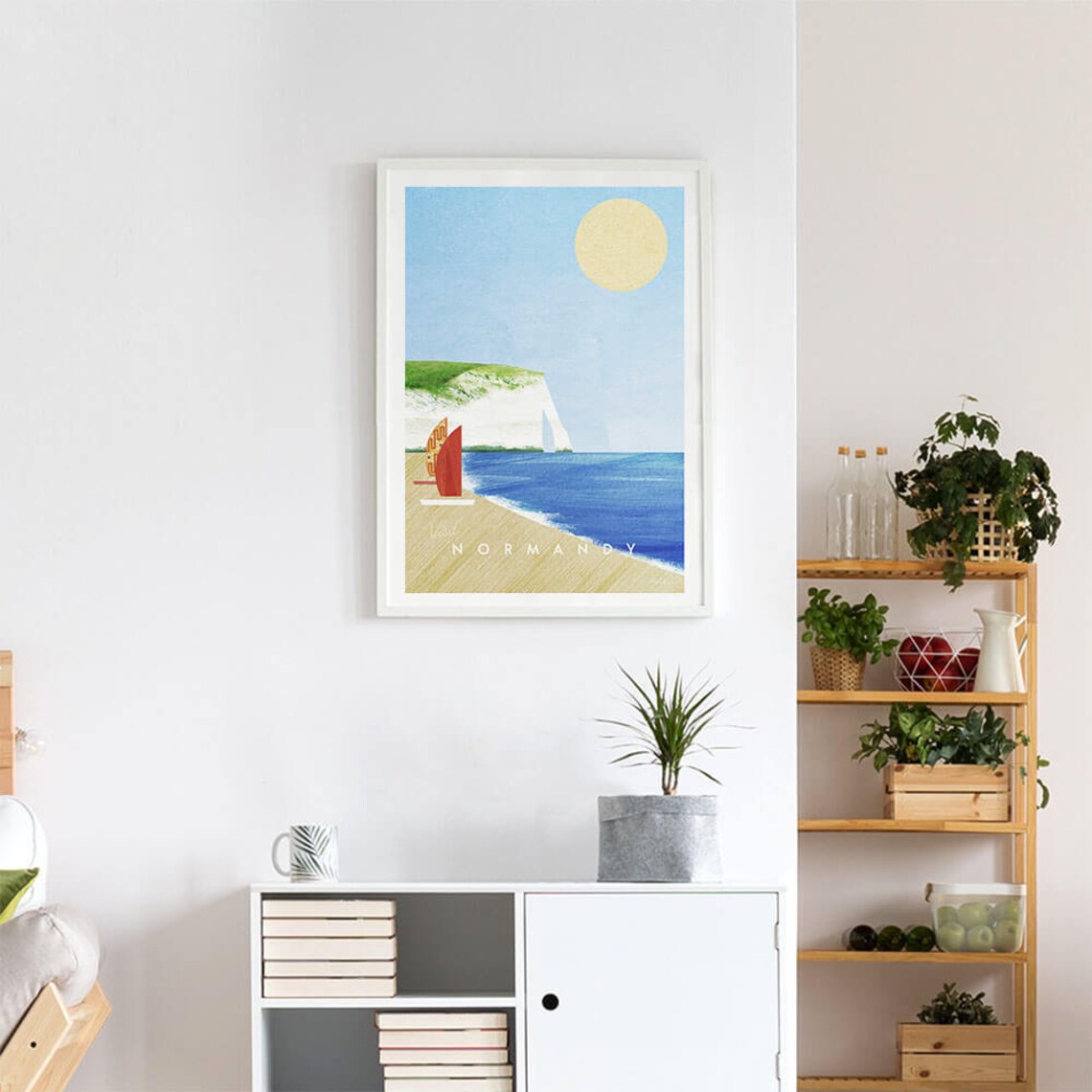 Normandy Vintage Travel Poster, Minimalist Art Print - Image 4