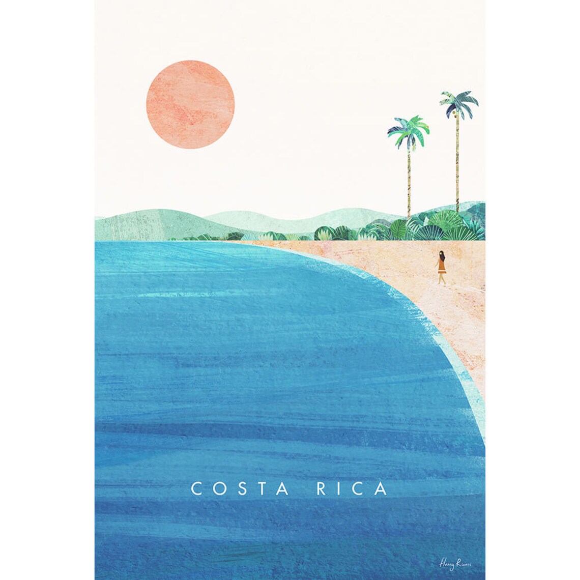 Costa Rica Travel Poster, Minimalist Vintage Retro - Image 3